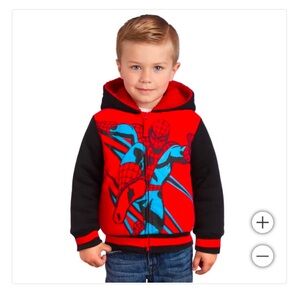NWT Character Spyder Man Kids' Plush Hoodie